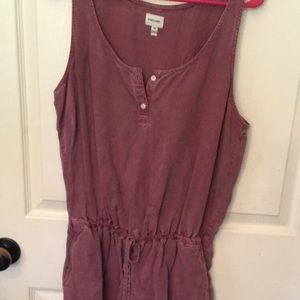 Maroon Washed Romper